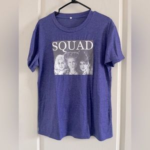 Womens Squad T-Shirt Funny Sanderson Sisters Graphic Tee Top. Size Large.